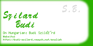 szilard budi business card